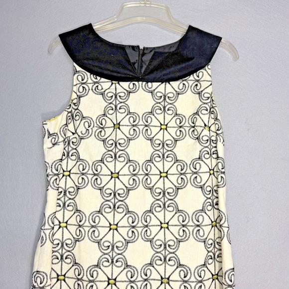 Adrianna Papell Women's Sleeveless Sheath Dress Size 8 Retro Mod Twee Cocktail - Picture 3 of 7